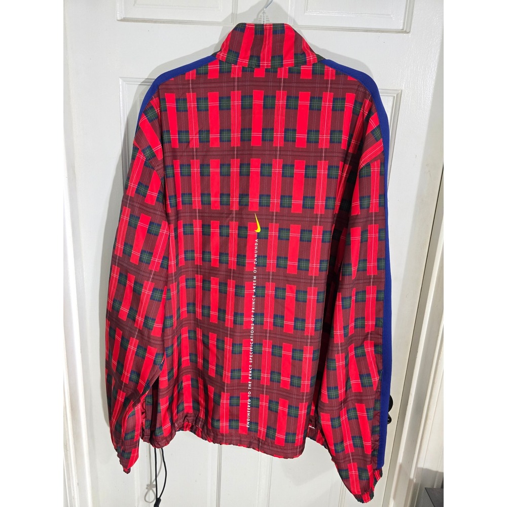 Nike Giannis Coming to America Track Jacket Red Plaid Prince Akeem 2XL - Picture 11 of 13